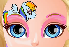 Baby Barbie Little Pony Face Painting