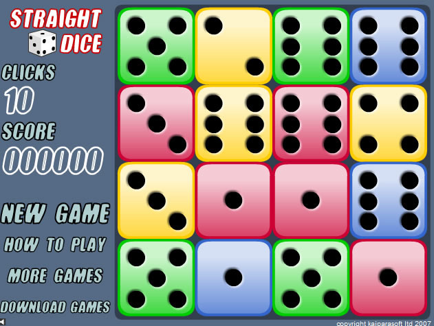 straight in poker dice
