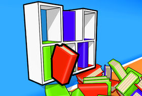On the shelves - Game Sort the books by color